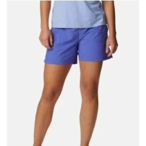 Columbia Women's L Size Active Fit Aqua‎ Blue Walking Hiking Shorts